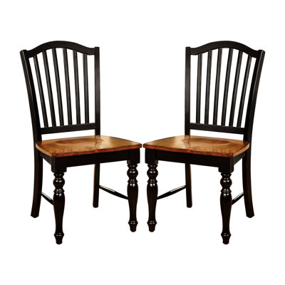 De 2 chaises d'appoint en chêne noir et antique