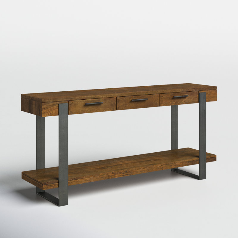 Ashley 68'' Solid Wood Top Console Table