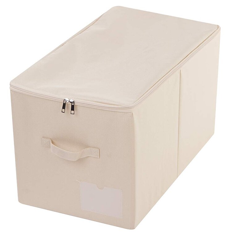 Rebrilliant Clothes Storage Bins With Zip Lid, Folding & Stackable