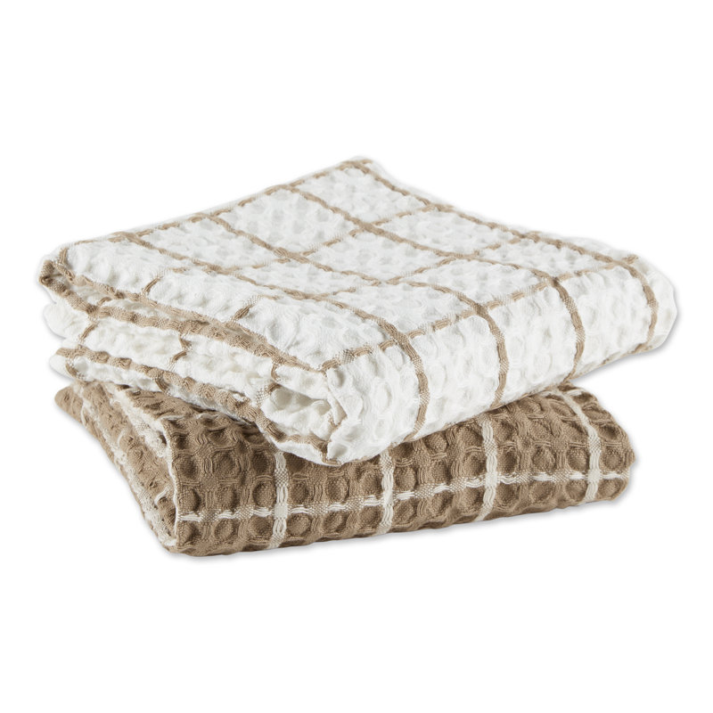 Linge à vaisselle gaufré surdimensionné Windowpane, Pierre