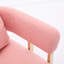 Chaise de salon rose avec support doré, rembourrage en molleton, pour le vestiaire, la salle de réception, le bureau, 1 siège confortable et moderne, pieds en métal doré - revêtement de 2 pièces, sans roulettes, soutien uniforme-1872875474