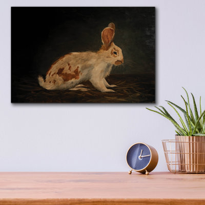 «Resting Bunny Rabbit 9» par Marian Parsons, art mural en verre acrylique, 16 po x 12 po