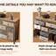 Commode d'appoint en bois de style rétro avec sept tiroirs et deux armoires latérales, commode rustique sculptée à finition multicolore pour le salon, la chambre à coucher ou le vestibule