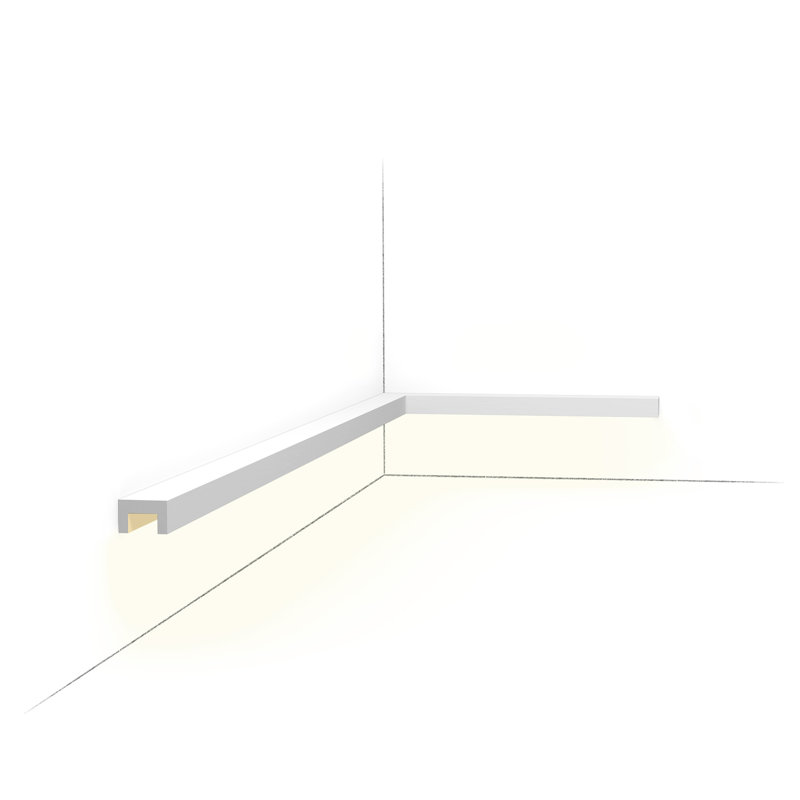 1-1/8 in x 3/4 in x 78-3/4 in Primed White Plain Polystyrene Crown Moulding