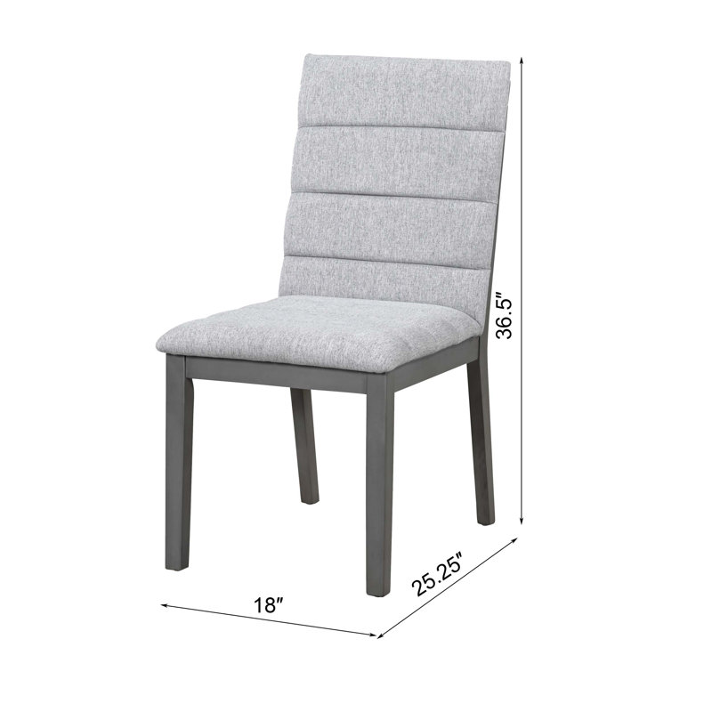 Ensemble de deux chaises de salle à manger modernes avec finition en chêne et revêtement capitonné, offrant un confort épuré pour divers espaces