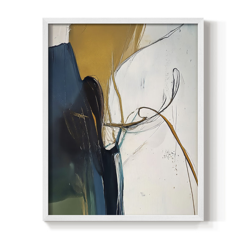 "ABSTRACT Series DCX" par J Paul, Blanc / Blanc, H 15 po x l 12 po