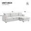 Canapé modulaire moderne 101 * 66 "avec coussins décoratifs, ensemble de canapé en L en forme de nuage avec siège large, ensemble de canapé en tissu confortable en polyester 4 places avec repose-pieds mobile pour salon, appartement, bureau-114344994