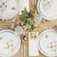 Assiettes en plastique blanches rondes 10,6 pouces Ecoqualité avec motif de papillons dorés 10 personnes