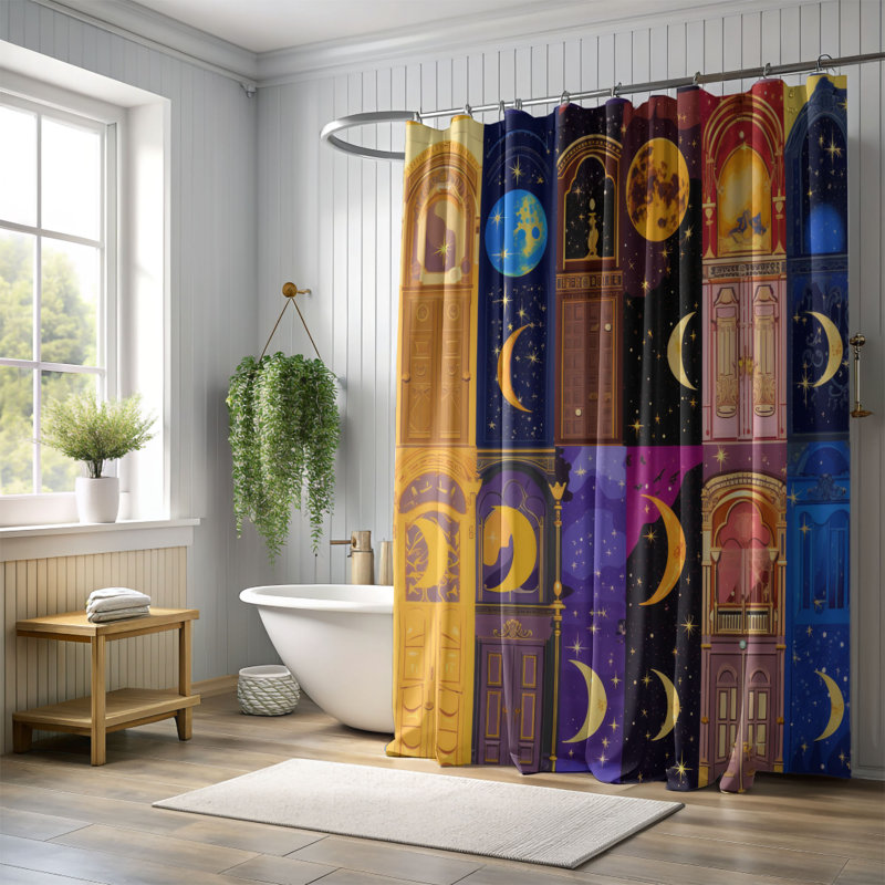 Astral - Rideau de douche Premium, H 74 po x l 71 po