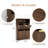 31.6" Slim Shoe Cabinet with 2 Flip Drawers, 9.6" Narrow Entryway Organizer, Wave Pattern Hidden Storage with Gold Handles, Natural Wood Finish, 8-10 Pairs Capacity-1866167853