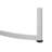 Contemporary End Table With White Marble Look Laminate And Grey Metal Legs For Bedroom Modern Base