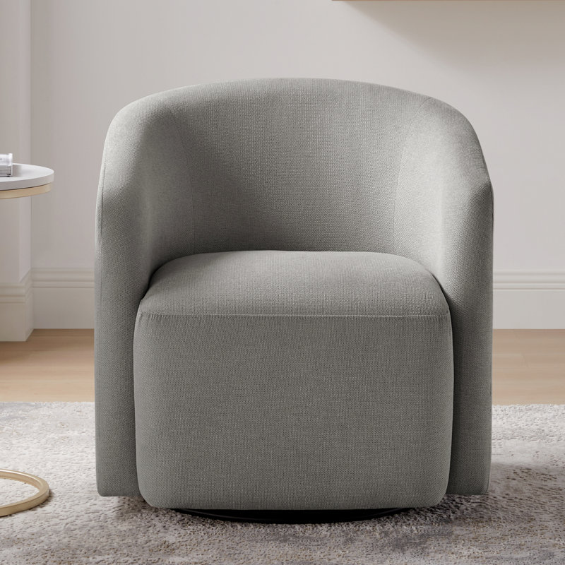 Swivel Function Barrel Accent Chair, Gray