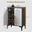 Armoire de rangement cannelée, noyer et blanc, 2 pièces-131497000