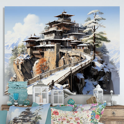 Art asiatique, monastère tibétain VII - reproduction