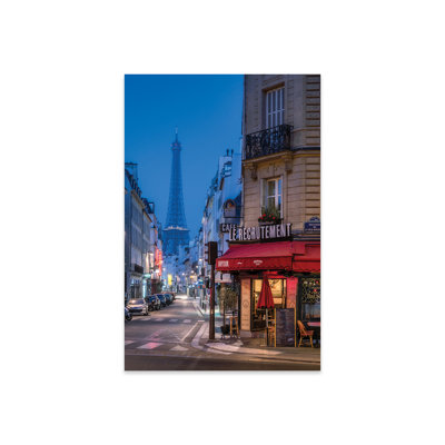 " Rue Saint-Dominique And Eiffel Tower At Night, Paris, France " by Jan Becke