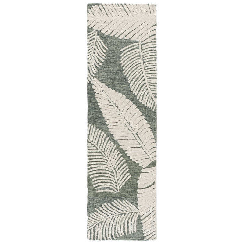 Jardin Hand Tufted Wool;Cotton Floral Indoor Rug, 2'-3" X 8'-0" Runner