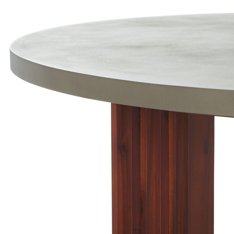 Table basse Basilio, Gris clair / naturel