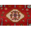 Tapis de couloir rouge à motif géométrique traditionnel 4 x 9
