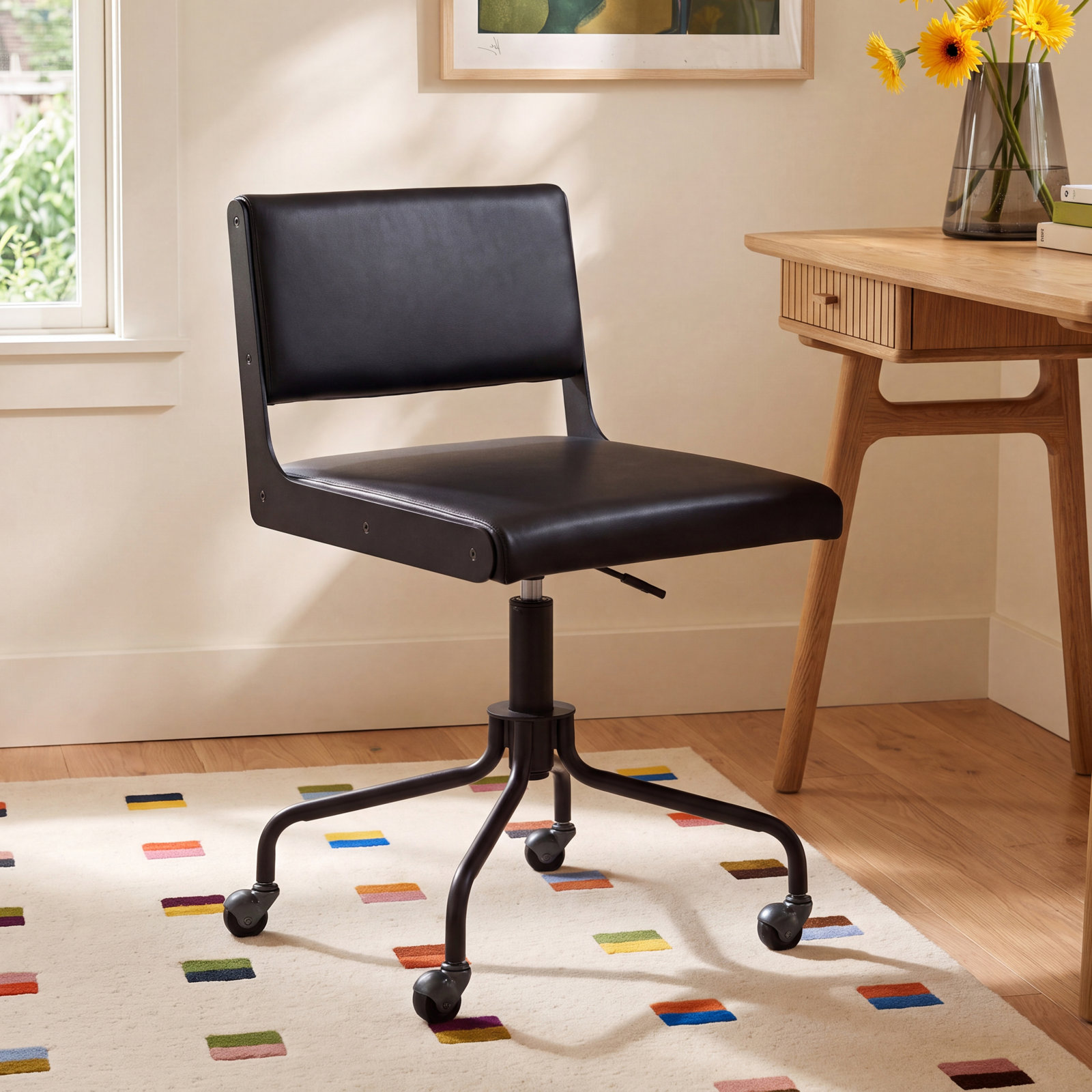 Mott Swivel Office Chair, Black