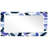 "Cerulean Strokes"Rectangular Beveled Mirror on Free Floating Reverse Printed Tempered Art Glass-380255102