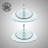 The Renovators Supply Inc. 17.5'' Stainless Glass Circular Bathroom Sink with Faucet