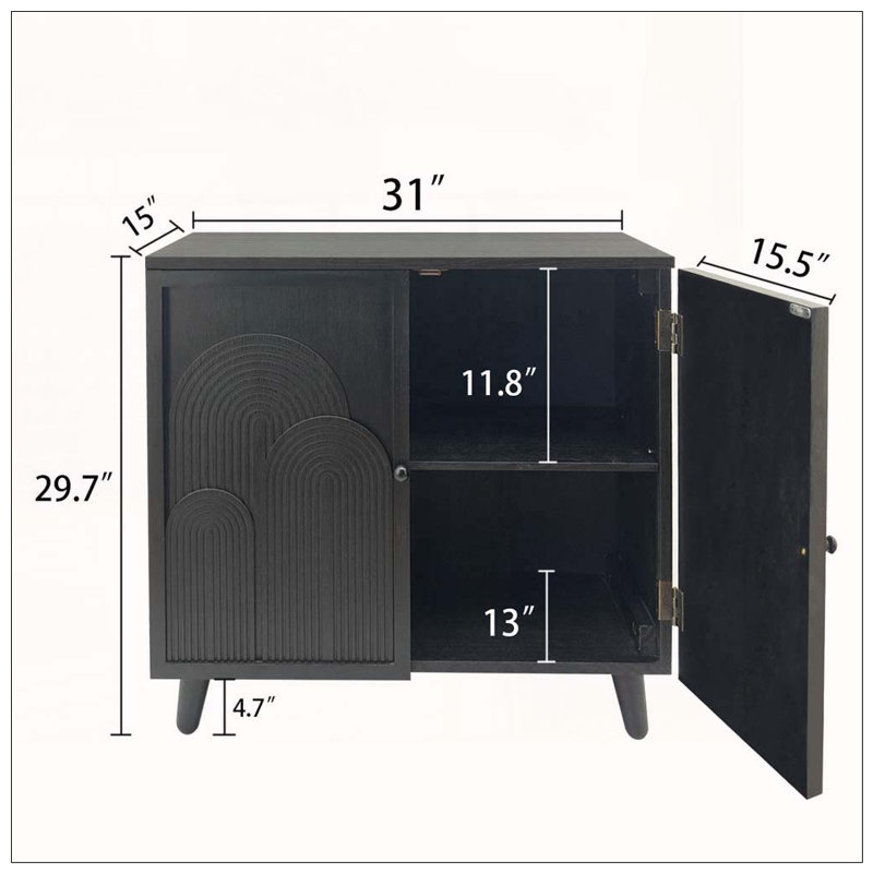 Armoire de rangement moderne en bois noir