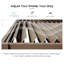 Pergola d'extérieur en aluminium 10 x 10 pi avec toit ajustable et rideaux d'intimité - Pavillon de jardin brun toutes saisons