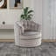 Fauteuil demi-tonneau pivotant en velours Haldeman-421566993