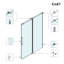 Porte de douche coulissante simple sans cadre l 56 à 61 po x H 72 po avec verre trempé transparent de 3/8 po (10 mm), film incassable et localisateur de trou d'installation - Rail supérieur carré-123539131
