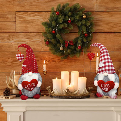 Valentine’S Day Gnome Decorations 2-Pack – Mr & Mrs Plush Gnomes