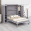 Lit escamotable avec garde-robe et tablette de rangement-558490784