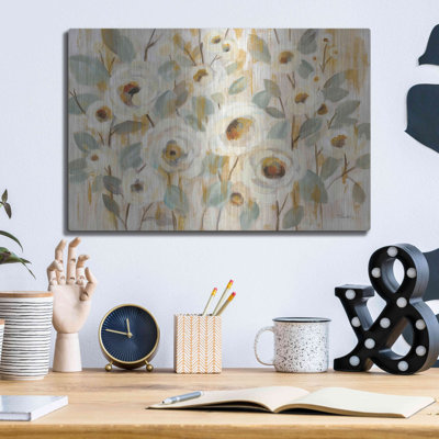 " White Gold And Sage Floral " by Silvia Vassileva