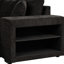 Canapé d'angle réversible moderne avec fonction couchage, méridienne de rangement et 2 poufs, gris anthracite, forme en L, rangement, design