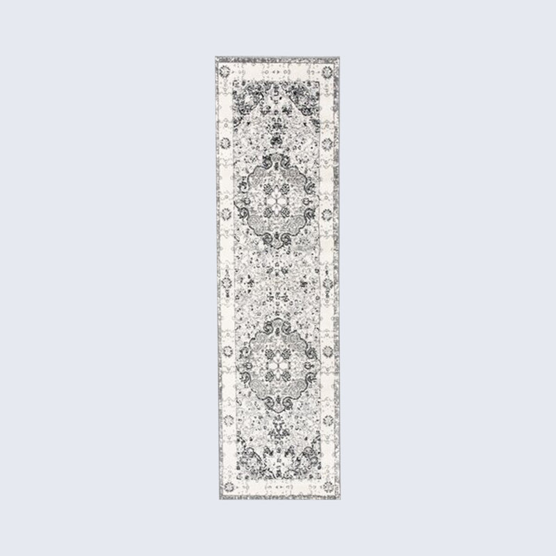 Barlow Performance Oriental Gray/Ivory/Black Indoor Rug, Runner 2' x 7'