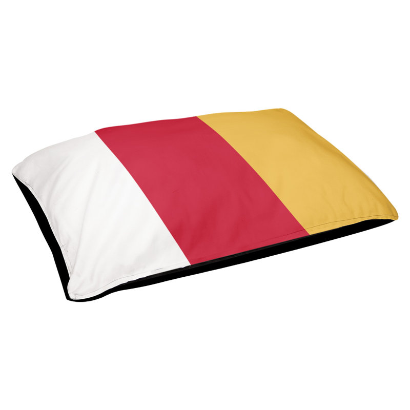 Coussin Detroit, White/Red/Yellow, Medium (28" W x 18" D x 6" H)