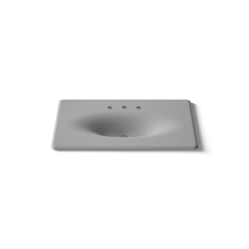Plateau de meuble-lavabo 38 po Iron Impressions, Basalte, Centres de 8 po
