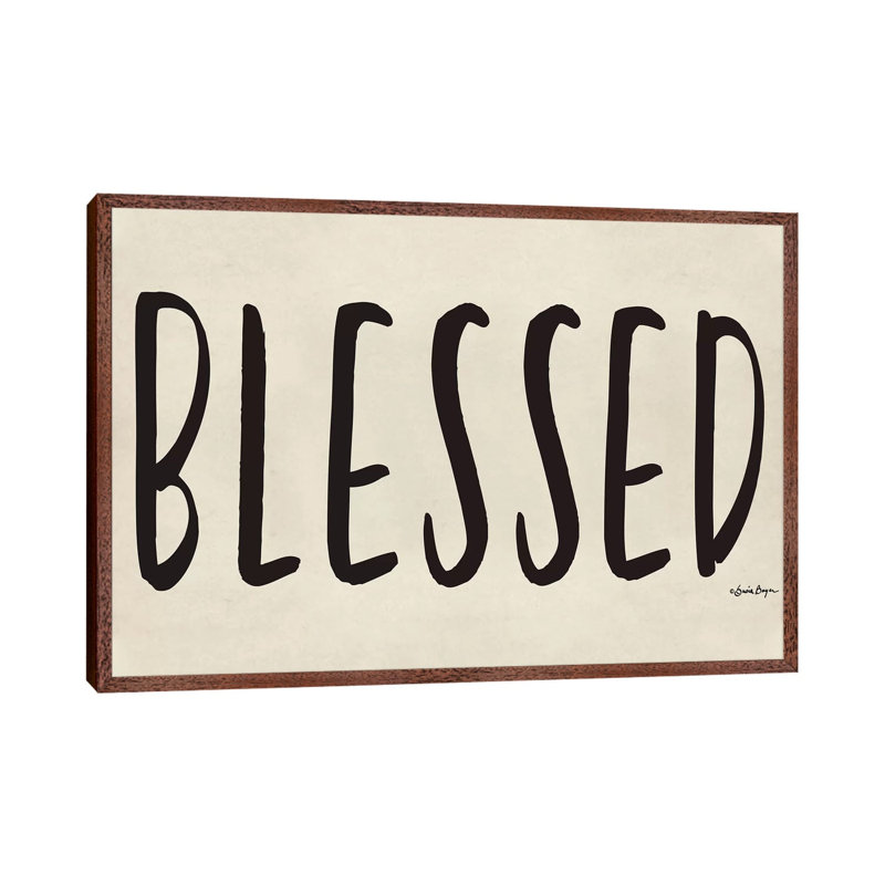 Blessed 1 Piece Wall Art on Canvas, 66.04 cm H x 45.72 cm W, Classic Wood Framed