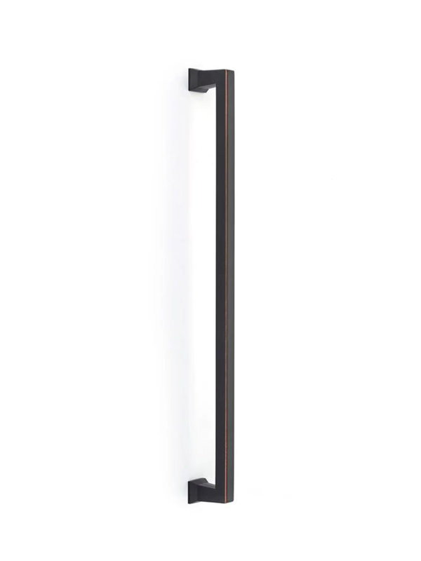 Poignée de porte de douche en verre Emtek Alexander (GBTB), Bronze frotté à l'huile, 18"