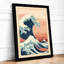 The Great Wave Japandi - Framed Print-1434055926-1434055921