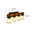Lampe murale 4 lumières en bois noir mat (avec abat-jour en verre et ampoules non incluses)-1295967794-1295967792