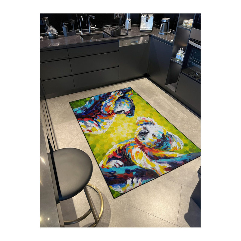 Tapis lavable Modern Koala, Sous-tapis carré 3 pi 3 po inclus