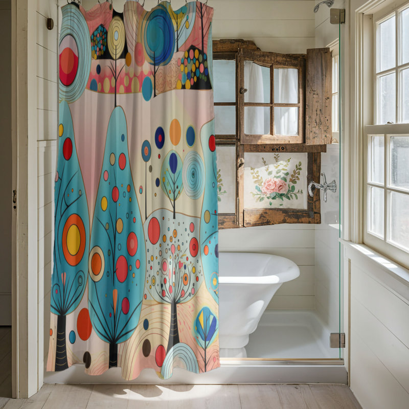 Merry Fir - Premium Shower Curtain, H 74 po x l 71 po