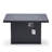 Chelsea Rectangle Aluminum Propane Smokeless Fire Pit Table with Hidden Fuel Tank-1138056756