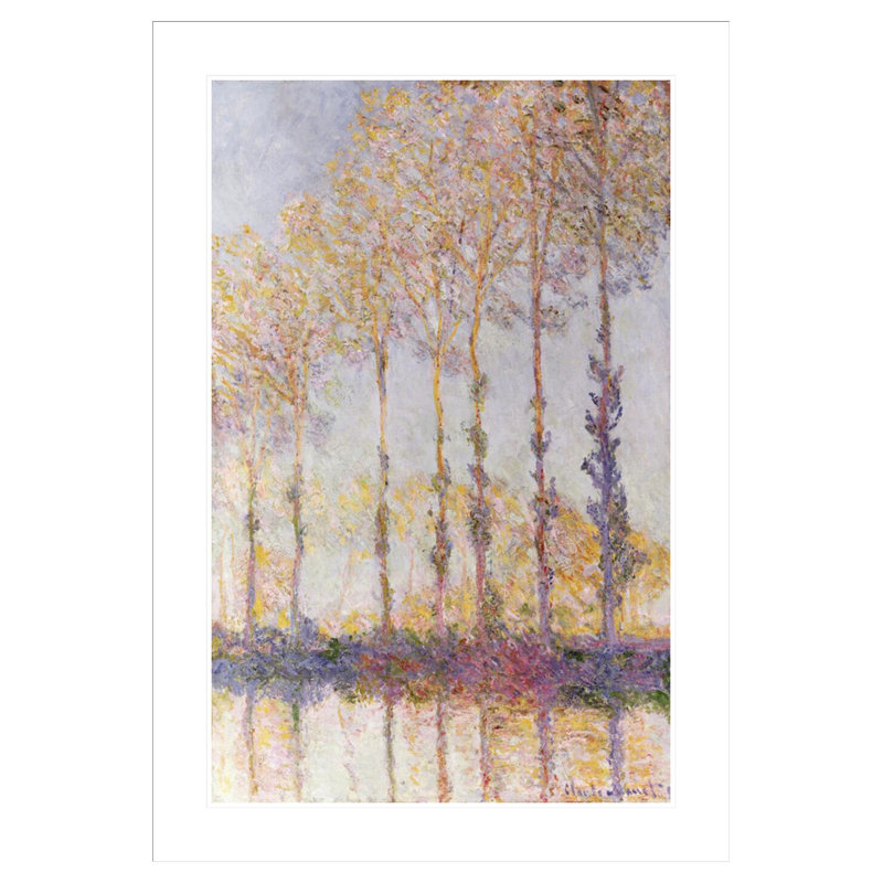 Peupliers sur les rives de l'Epte par Claude Monet, impression giclée sur cadre, H 41,5 po x l 29,09 po