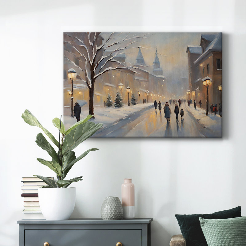 Paysage rétro - CCXIV - impression sur toile tendue, H 33 po x l 49 po