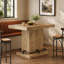 Table bistro 47 ", table bistro rectangulaire avec repose-pieds en métal