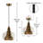 7"W Martin Brushed Brass Bell-Shaped Pendant Light
