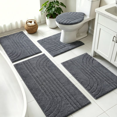 Ensemble de tapis de salle de bain 5 pièces Boho