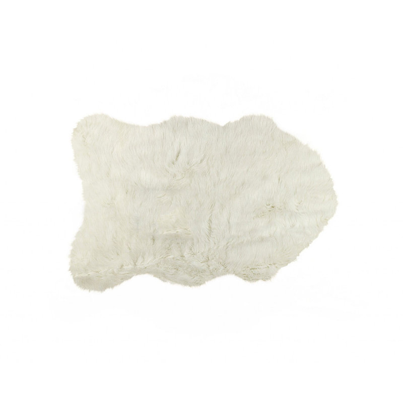 Tapis blanc cassé noué à la main Anglo