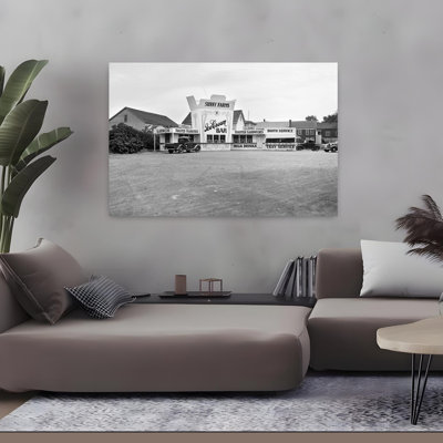 1930S 1937 Roadside Eatery The Sunny Farms Ice Cream Bar Massachusetts Usa Classic Retro Vintage Landscape Nature Wall Art